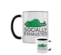 Grindstore Tasse bicolore avec motif grenouille noire