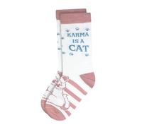 Grindstore Twisted Soles Karma Is A Cat Paire de chaussettes fantaisie pour adulte Taille 36-40