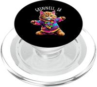Grinnell IA USA Amusant Chat Dansant coloré PopSockets PopGrip pour MagSafe