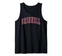 Grinnell Iowa Souvenir College Style Red Text Débardeur