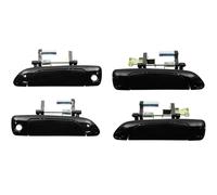 Griozzyi Couvre-poignée de porte voiture Poignées de porte extérieures et arrière noires pour Civic 2001-2005, lot 4 pièces