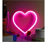 Griozzyi Enseigne lumineuse Enseigne au néon décorative, lumière d'ambiance, LED rose en forme de cœur, la Saint-Valentin, bar, chambre à coucher, salon