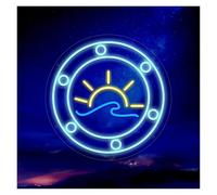 Griozzyi Enseigne lumineuse Pour Hublot Ocean World pour enseigne au néon pour lumière LED alimentée par pour USB