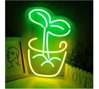 Griozzyi Enseigne lumineuse Pour lampe au néon, emprunt de mot Plante pour enseigne pour décoration pièce