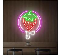 Griozzyi Enseigne lumineuse Pour lampe au néon, emprunt mot fraise pour enseigne