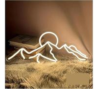 Griozzyi Enseigne lumineuse Pour lampe au néon, emprunt mot Montagne pour enseigne Lumière colorée(Warm White)