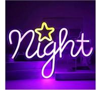 Griozzyi Enseigne lumineuse Pour lampe au néon, emprunt mot Nuit pour enseigne pour mur