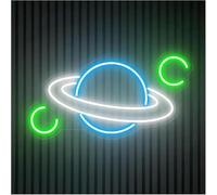 Griozzyi Enseigne lumineuse Pour lampe au néon, emprunt mot Planète pour Saturne pour enseigne(B)