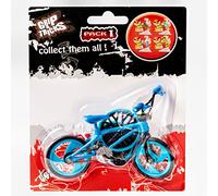 Grip and Tricks - Finger BMX Bleu Pack 1 avec 2 Roues de Mini Vélo Freestyle supplémentaires et 1 Outil pour Finger Bike - Jouet à Doigt 6 pièces dès 6 Ans