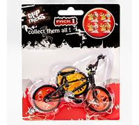 Grip and Tricks - Finger BMX Noir Pack 1 avec 2 Roues de Mini Vélo Freestyle supplémentaires et 1 Outil pour Finger Bike - Jouet à Doigt 6 pièces dès 6 Ans