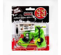 Grip and Tricks - Finger Scooter Vert Pack 1 avec 2 Roues supplémentaires 3 Outils pour Trottinette Freestyle à Doigt et des Accessoires pour Mini Fingerboards - Jouet à Doigt 10 pièces dès 6 Ans