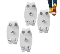 Grip Anti-Glace pour Chaussures 2 Paar Antidérapants Transparents pour Chaussures Glace Traction Crampons Antidérapant sur Ch-aussures pour Extérieur Hiver Femmes Hommes