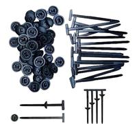Grip Auto Zip Ties Buckles, Nylon Universal Cable Tie Buckle, 2025 New Heavy Duty Self-Locking Nylon Zip Tie Holder, Cable Tools Black Zips Ties, for Quick Fastening (50PCS)