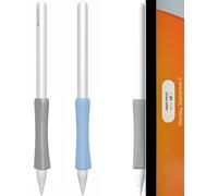 Grip conçu pour Apple Pencil Pro/2e génération/USB-C-Support de charge magnétique-2 accessoires compatibles avec iPad et stylet-Bleu,gris