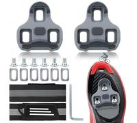 Grip - Crampons pour vélo - Compatibles avec les pédales Look Keo - En carbone à 3 trous - Avec pince à pantalon - Plaques de pédales de vélo - Accessoires de vélo pour vélo de course et trekking