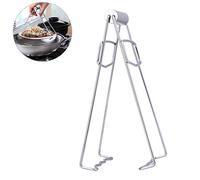 Grip de Forme de Cœur, Conception Pliable, Piste Bol en Acier en Acier épaississant Clamp/Holder Inoxydable, Pot Chaud Anti-brouillard, Porte-poêle pour Déplacer Plats Chauds, Assiettes ou Bols