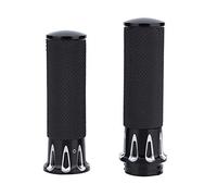 Grip de Guidon Universel Grip de Haute qualité Couvercle en Caoutchouc antidérapant en Aluminium Durable Noir 25 mm 1 Pouce Installation Facile pour Le Guidon de pièces
