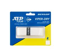 Dunlop Manche ATP Viper Dry Remplaçant, Blanc, Ampoule Simple - Sensation sèche, Absorption maximale, Prise en Main
