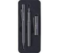 Grip Edition Gift Set, All Black, With M Fountain Pen And Xb Ballpoint Pen In Metallic Case
