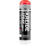 GRIP Eventbasics Craie en spray fluo 500 ml - Rouge fluo - Craie à pulvériser soluble dans l'eau - Avec buse supérieure