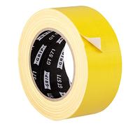 GRIP Eventbasics Ruban adhésif en tissu jaune, 50 mm x 25 m, ruban Gaffa coloré GT 571, très forte adhérence, ruban adhésif professionnel en tissu pour marquer, bricoler, fixer, réparer et bien plus