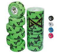 GRIP MAMBA Lot de 6 rubans adhésifs élastiques pour doigt athlétique, 2,5 cm de large avec adhésif de qualité supérieure, protège le pouce et améliore la prise en main, emballage blister pour sport,