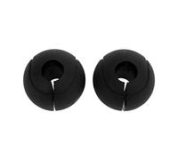 Grip Silicone Barbell Épaissi, Paire de Poignées Rondes Antidérapantes, Compatible Haltères et Barres 25-30mm - Confort Optimal, Répartition Poids Ergonomique, Musculation (Noire)