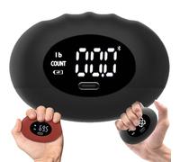 Grip Strength Tester Football, Portable Rechargeable Hand Grip Tester Ball with Smart Digital Display, Electronic Grip Strength Trainer for Home, Gym & Sports Training (Black)