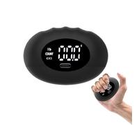 Grip Strength Tester Football with Digital Display, Portable Hand Grip Dynamometer for Strength Training, Family Games (Black)