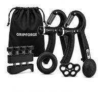 GRIPFORGE Kit d'entraînement pour renforcer la poignée, 2 poignées réglables de 5 à 60 kg avec compteurs de répétitions, accessoires d'exercice pour doigts, poignets et avant-bras pour entraînement de