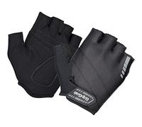 GripGrab Gants Courts Rouleur Rembourrés Demi-Doigts Mitaines de Vélo pour Hommes et Femmes Antidérapants VTT, Noir, S