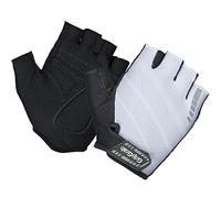 GripGrab Gants Courts Rouleur Rembourrés Demi-Doigts Mitaines de Vélo pour Hommes et Femmes Antidérapants VTT, Blanc, L