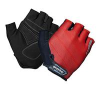 GripGrab Gants Courts Rouleur Rembourrés Demi-Doigts Mitaines de Vélo pour Hommes et Femmes Antidérapants VTT, Rouge, M