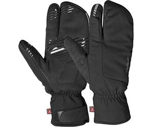 GripGrab Gants Hiver Coupe-Vent Nordic 2 Lobster 3-Finger - Rembourrés Thermiques -Noir - XS