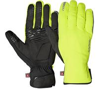GripGrab Gants Hiver Imperméables Polaris 2 Gants de Vélo Rembourrés Coupe-Vent Thermo Gants de Cyclisme, Jaune Fluo et Noir, L
