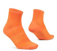 GripGrab Lightweight Airflow Mesh Sommer Radsport Socken Atmungsaktiv 10 Farben 2 Längen High Performance Fahrradsocken Chaussettes de Cyclisme, Orange Hi-Vis-Court, 44-47 Mixte