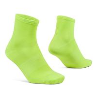 GripGrab Lightweight Airflow Mesh Sommer Radsport Socken Atmungsaktiv 10 Farben 2 Längen High Performance Fahrradsocken Chaussettes de Cyclisme, Jaune Hi-Vis-Court, XS (35-38) Mixte