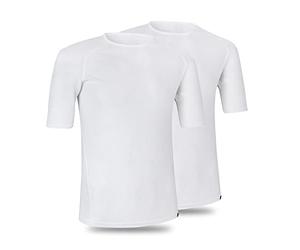 GripGrab Lot de 1 et 2 Maillots de Cyclisme ultralégers en Maille à Manches Courtes Anti-odeurs Gilet, Blanc 2, XXL Mixte