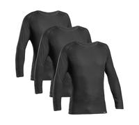 GripGrab Maillot de Corps Ride Thermal Longsleeve Base Layer - Pack de 3 noir