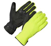 GripGrab Gants Hiver Imperméables Polaris 2 Gants de Vélo Rembourrés Coupe-Vent Thermo Gants de Cyclisme, Jaune Fluo et Noir, L