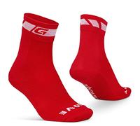 GripGrab Printemps Automne Rembourré Transition Thermolite Chaussettes Long Thermo Cyclisme Bas Randonnée Vélo Mixte, Rouge, 44-47
