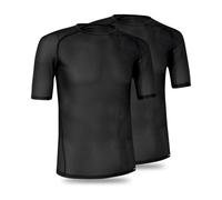 GripGrab - Ultralight Mesh Short Sleeve Base Layer 2-Pack - Sous-vêtement vélo homme Black - M