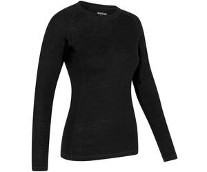 GripGrab - W's Merino Blend Thermal Long Sleeve Base Layer - Sous-vêtement thermique vélo femme Black - L