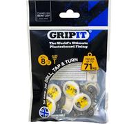 Gripit GP158 Lot de 8 Fixations Jaunes de 13 mm avec vis de 4,0 x 25 mm, 8 Pack