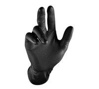GRIPPAZ boite de 50 gants d'atelier grip jetables noir - xl