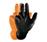 Grippaz Lot de 50 gants en nitrile de taille S-XXL - Sans latex - Extrêmement robustes et antidérapants - Idéal pour les ateliers, les mécaniciens et l'industrie - Gants en caoutchouc avec gants