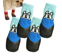 Grippy Dog Socks, Cute Pet Boots, Four Piece Puppy, Non Slip Footwear, Protective Traction Sleeve for Hot Pavement Running, Winter Snow Protection, Indoor Hardwood Floors, Senior Dog Stability