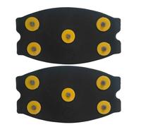 Grips de glace - 110,7 x 5,5 cm - Crampons en silicone antidérapants pour bottes d'hiver, équipement de crampons réglables, randonnée, pêche, stabilité par temps froid, soutien pour la G