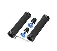Grips de guidon, 1 paire barre d'extrémité de poignée cycliste, verrouillage unique sur la barre du vélo accessoire pour plage croiseur, scooter, vélo pliant, poignée de main sans (Blue)