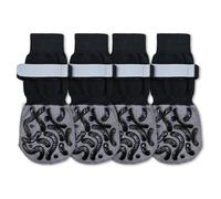 Grips - Lot de 4 paires de chaussettes antidérapantes pour chiens de petite et grande taille, chaussettes d'intérieur pour planchers en bois dur et chaleur hivernale (XL - Style A)